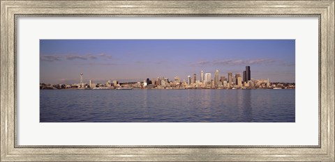 Framed Seattle, Washington from the Water Print