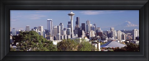 Framed City viewed from Queen Anne Hill, Space Needle, Seattle, King County, Washington State, USA 2010 Print