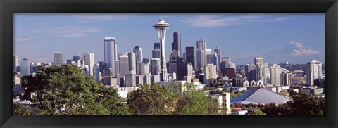 Framed City viewed from Queen Anne Hill, Space Needle, Seattle, King County, Washington State, USA 2010 Print