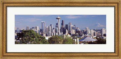 Framed City viewed from Queen Anne Hill, Space Needle, Seattle, King County, Washington State, USA 2010 Print