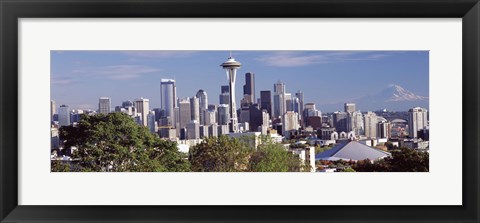 Framed City viewed from Queen Anne Hill, Space Needle, Seattle, King County, Washington State, USA 2010 Print