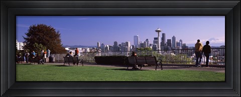 Framed View of Seattle from Queen Anne Hill, King County, Washington State, USA 2010 Print