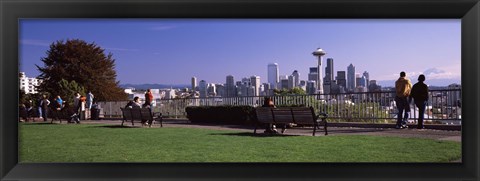 Framed View of Seattle from Queen Anne Hill, King County, Washington State, USA 2010 Print