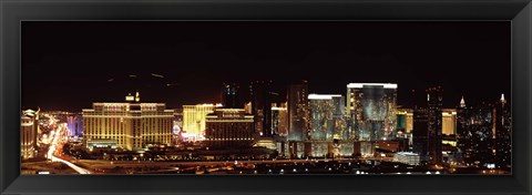 Framed Las Vegas at Night, 2010 Print