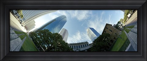 Framed Low angle view of skyscrapers, Houston, Harris county, Texas, USA Print