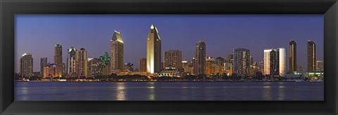 Framed San Diego Night View Print