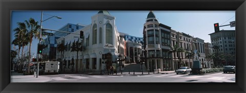 Framed Street Corner at Rodeo Drive, Beverly Hills, California Print