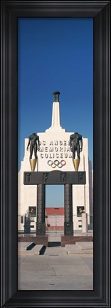 Framed Entrance of a stadium, Los Angeles Memorial Coliseum, Los Angeles, California, USA Print