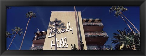 Framed Low angle view of a hotel, Beverly Hills Hotel, Beverly Hills, Los Angeles County, California, USA Print