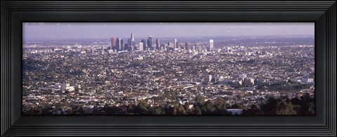 Framed Aerial View of Los Angeles from a Distance Print