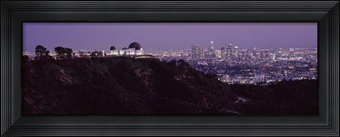 Framed Griffith Park Observatory and City, Los Angeles, California Print