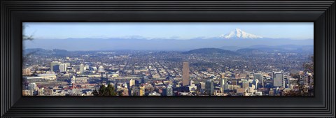 Framed Buildings in a city viewed from Pittock Mansion, Portland, Multnomah County, Oregon, USA 2010 Print