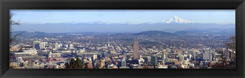 Framed Buildings in a city viewed from Pittock Mansion, Portland, Multnomah County, Oregon, USA 2010 Print