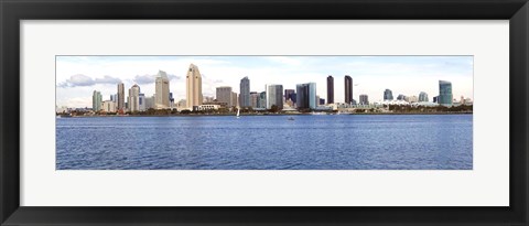 Framed Buildings at the waterfront, view from Coronado Island, San Diego, California, USA 2010 Print