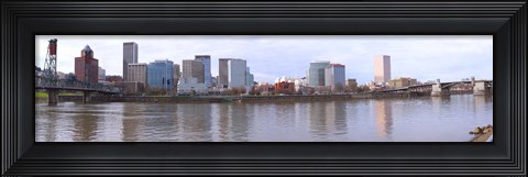 Framed Buildings at the waterfront, Portland, Multnomah County, Oregon, USA 2010 Print