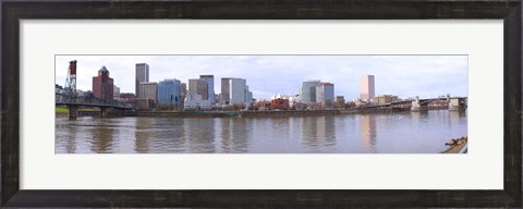 Framed Buildings at the waterfront, Portland, Multnomah County, Oregon, USA 2010 Print