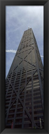 Framed Low angle view of a building, Hancock Building, Chicago, Cook County, Illinois, USA Print