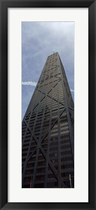 Framed Low angle view of a building, Hancock Building, Chicago, Cook County, Illinois, USA Print