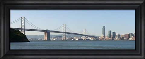 Framed Bay Bridge and Skyline, San Francisco Bay, San Francisco, California Print
