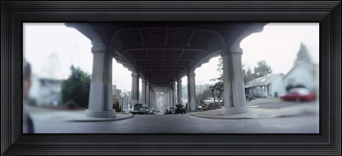 Framed Low angle view of a bridge, Fremont Bridge, Fremont, Seattle, Washington State, USA Print