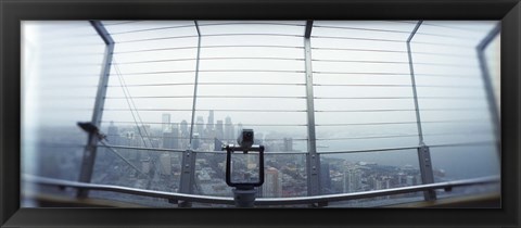 Framed City viewed from the Space Needle, Queen Anne Hill, Seattle, Washington State, USA Print