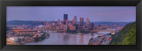 Framed City viewed from the West End at Sunset, Pittsburgh, Allegheny County, Pennsylvania, USA 2009 Print