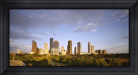 Framed Houston Skyscrapers, Texas Print