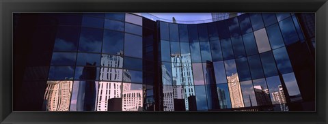 Framed Reflection of skyscrapers in the glasses of a building, Citycenter, The Strip, Las Vegas, Nevada, USA Print