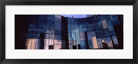 Framed Reflection of skyscrapers in the glasses of a building, Citycenter, The Strip, Las Vegas, Nevada, USA Print