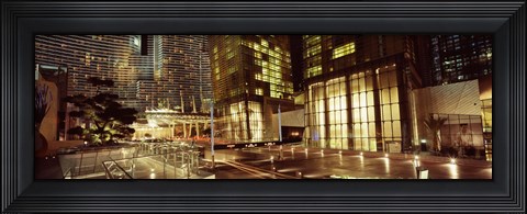 Framed City lit up at night, Citycenter, The Strip, Las Vegas, Nevada, USA Print