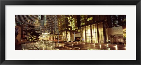 Framed City lit up at night, Citycenter, The Strip, Las Vegas, Nevada, USA Print