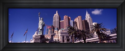 Framed Low angle view of a hotel, New York New York Hotel, Las Vegas, Nevada Print