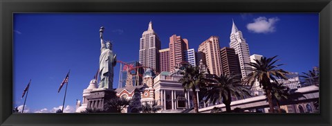 Framed Low angle view of a hotel, New York New York Hotel, Las Vegas, Nevada Print