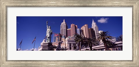 Framed Low angle view of a hotel, New York New York Hotel, Las Vegas, Nevada Print