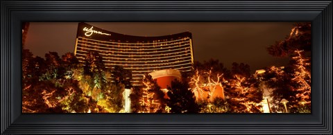 Framed Hotel lit up at night, Wynn Las Vegas, The Strip, Las Vegas, Nevada, USA Print