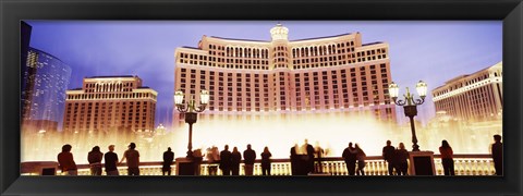 Framed Bellagio Resort And Casino Lit Up At Night, Las Vegas Print