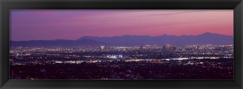 Framed Cityscape at sunset, Phoenix, Maricopa County, Arizona, USA 2010 Print