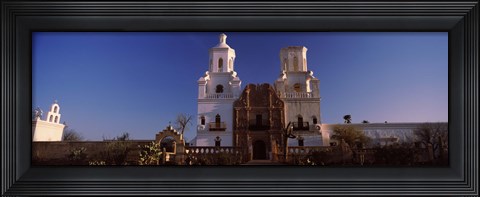 Framed Low angle view of a church, Mission San Xavier Del Bac, Tucson, Arizona Print