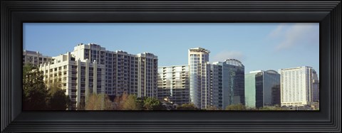 Framed Skyscrapers in a city, Lake Eola, Orlando, Orange County, Florida, USA Print