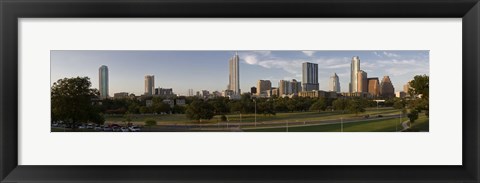 Framed Austin skyline, Travis County, Texas Print