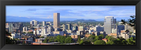 Framed Portland skyline, Oregon Print
