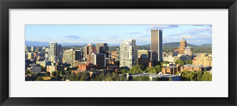 Framed Skyscrapers in a city, Portland, Oregon Print