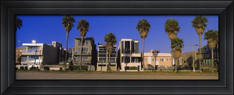 Framed Buildings in a city, Venice Beach, City of Los Angeles, California, USA Print