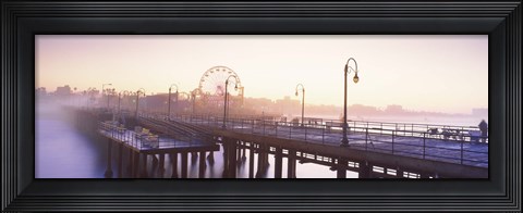 Framed Pier with ferris wheel in the background, Santa Monica Pier, Santa Monica, Los Angeles County, California, USA Print