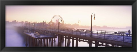 Framed Pier with ferris wheel in the background, Santa Monica Pier, Santa Monica, Los Angeles County, California, USA Print