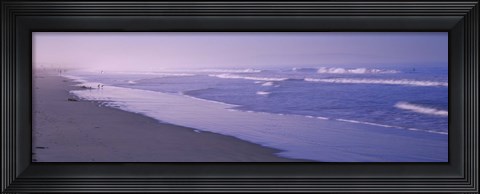 Framed Surf on the beach, Santa Monica, Los Angeles County, California, USA Print