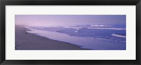 Framed Surf on the beach, Santa Monica, Los Angeles County, California, USA Print