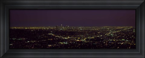 Framed High angle view of a cityscape, Los Angeles, California, USA Print