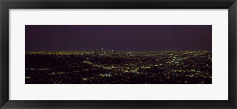 Framed High angle view of a cityscape, Los Angeles, California, USA Print