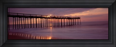 Framed Pier over an ocean, Ocean City, Maryland, USA Print